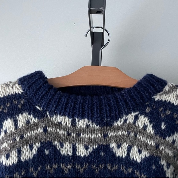 Vintage Alma 100% Wool Thick Handmade Mens Sweater Size Large - Picture 8 of 9